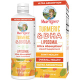 MaryRuth's Curcuma-DHA en formulation liposomale, bouteille pratique pour le dosage quotidien.