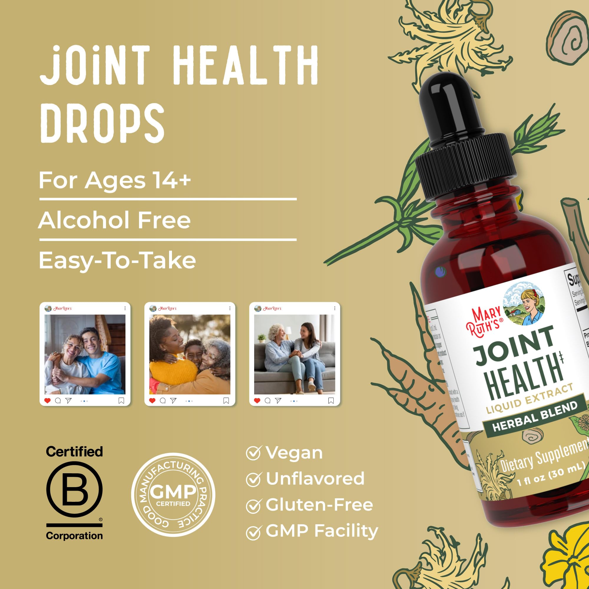 MaryRuth's Drops sans lait et sans gluten: adapté à divers régimes.