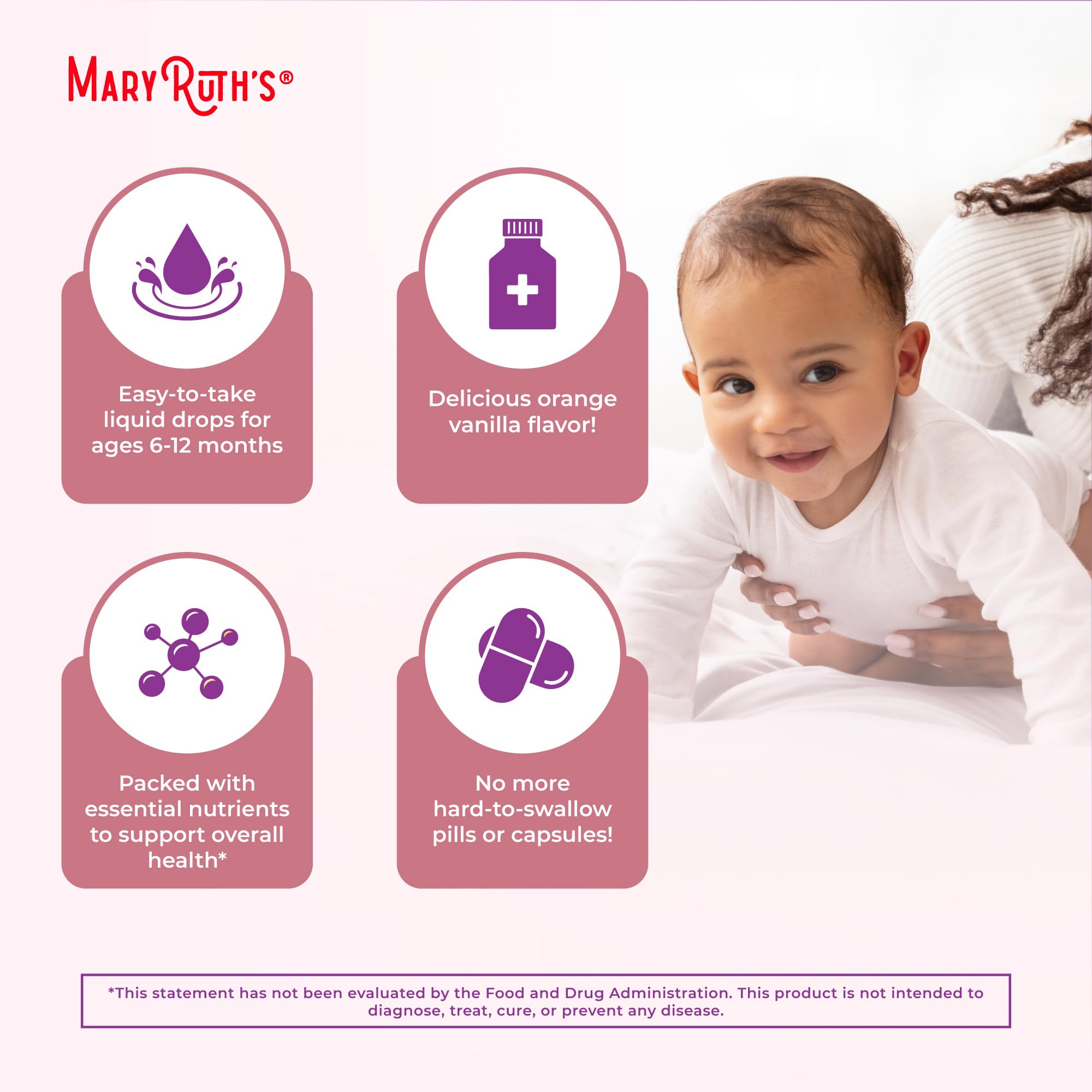 MaryRuth's-ferrochel-fer-bebes-gouttes: fer biodisponible pour l'apport quotidien.
