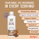 MARYRUTH'S Function Mushrooms Liposomal – Quatre champignons pour un mélange équilibré.