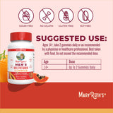Gommes MaryRuth's pour hommes, vitamine D3 et zinc pour le métabolisme.