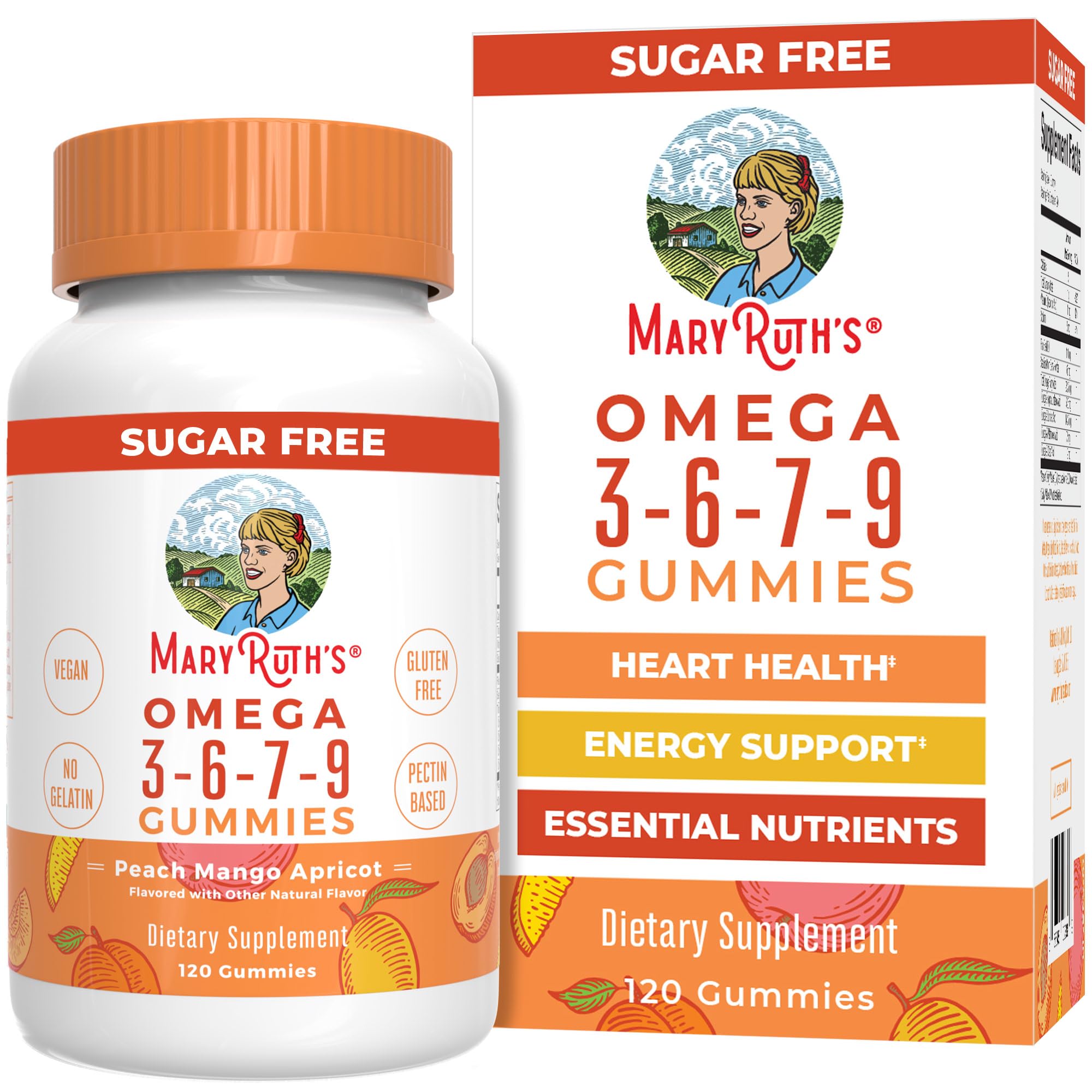Gommes MaryRuth's oméga en bocal, source végétale pratique au quotidien.