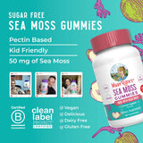 Gommes MaryRuth's Sea Moss sans lait, sans noix et sans soja.
