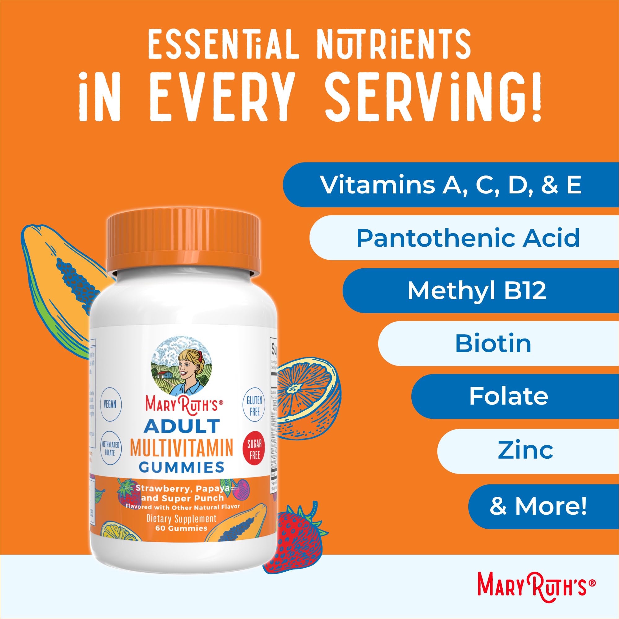 MARYRUTH'S gommes sans noix, sans soja et sans lactose pour un profil allergène clair.