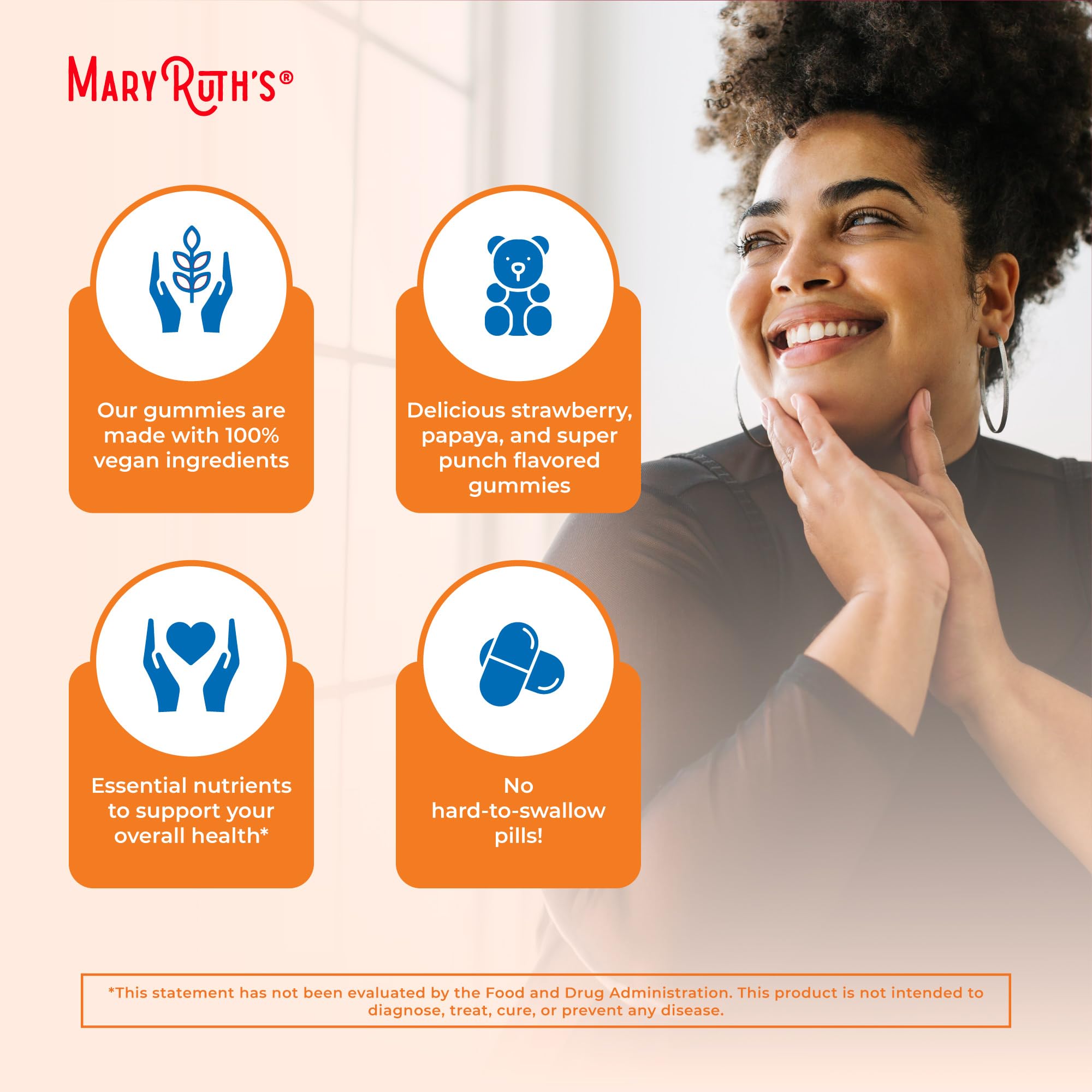 MARYRUTH'S gommes sans sucre ajoutés, plaisir naturel et sans sucre.