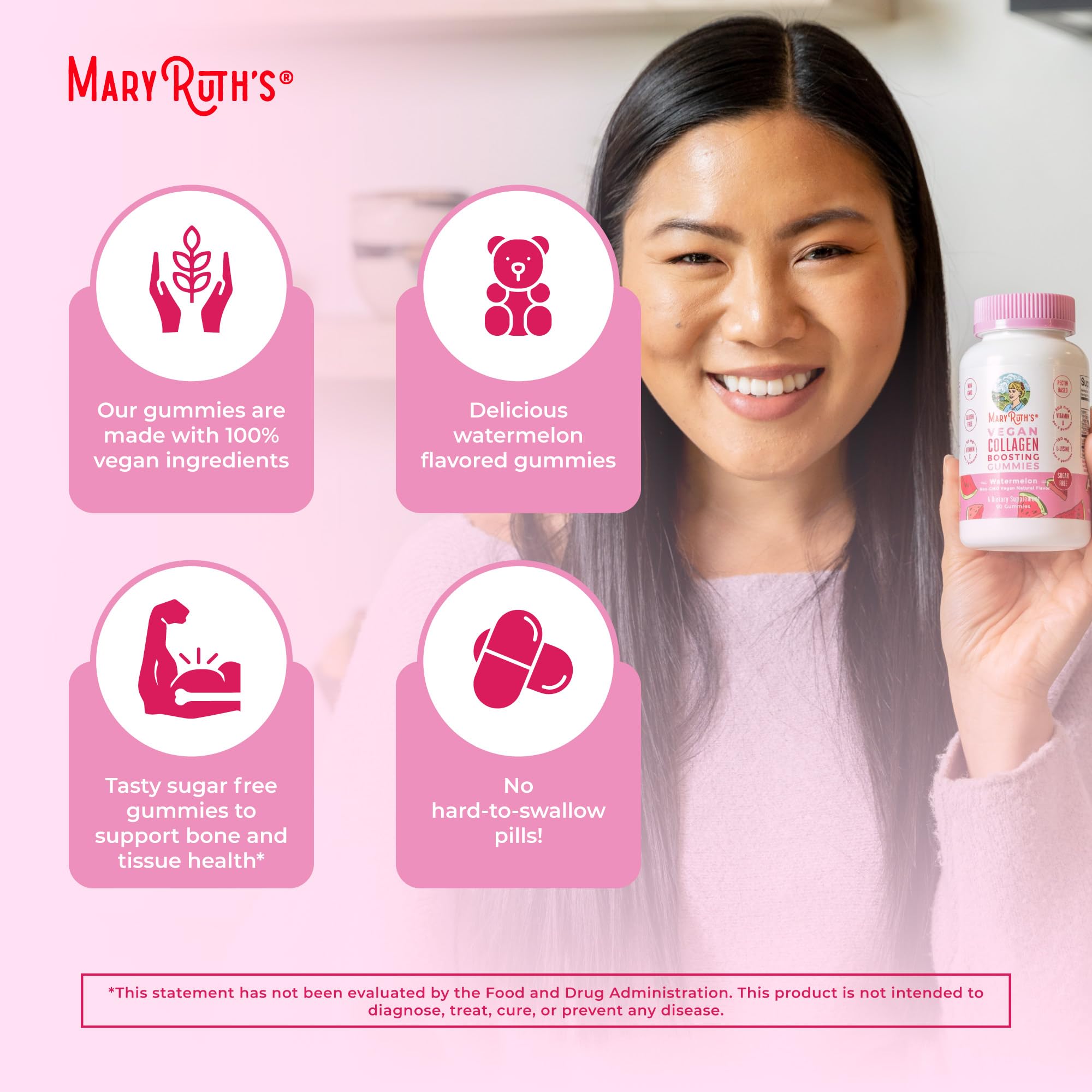 Gommes MaryRuth's vitamine A pour peau et muqueuses.