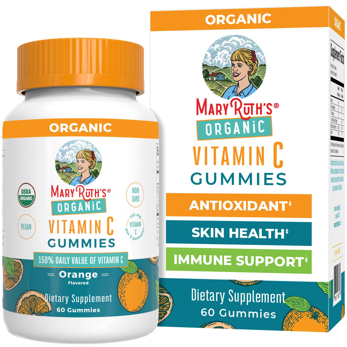 MaryRuth's Gomme Vitamin C orange – texture chewy et routine d'immunité au quotidien.