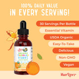 MARYRUTH'S gouttes vitamine C formule vegan, adaptée à un mode de vie végétalien