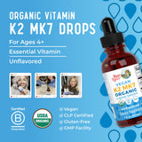 Utilisation par adultes et enfants avec MaryRuth’s K2 MK7.