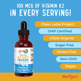 Bouteille MaryRuth’s K2 MK7 de 1 oz prête à l’emploi.
