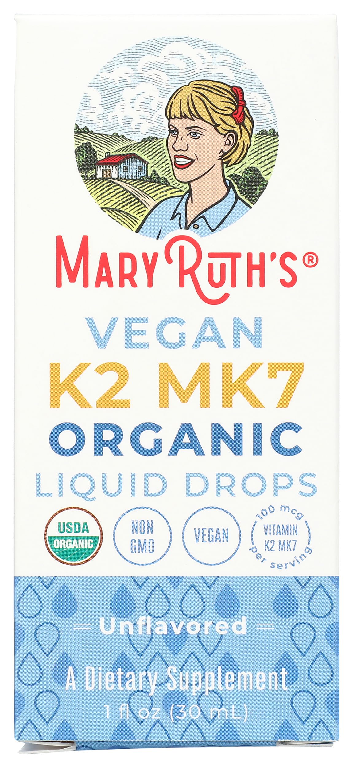 Schéma de dosage MaryRuth’s K2 MK7 pour estimer les portions quotidiennes.