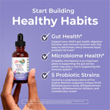MARYRUTH'S Kids Probiotique vegan non-OGM en bouteille.