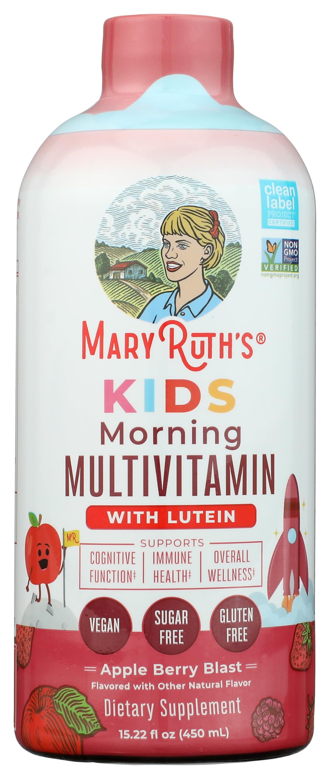 MaryRuth's Kids Multivitamine – bouteille, soutien quotidien pour l'immunité.