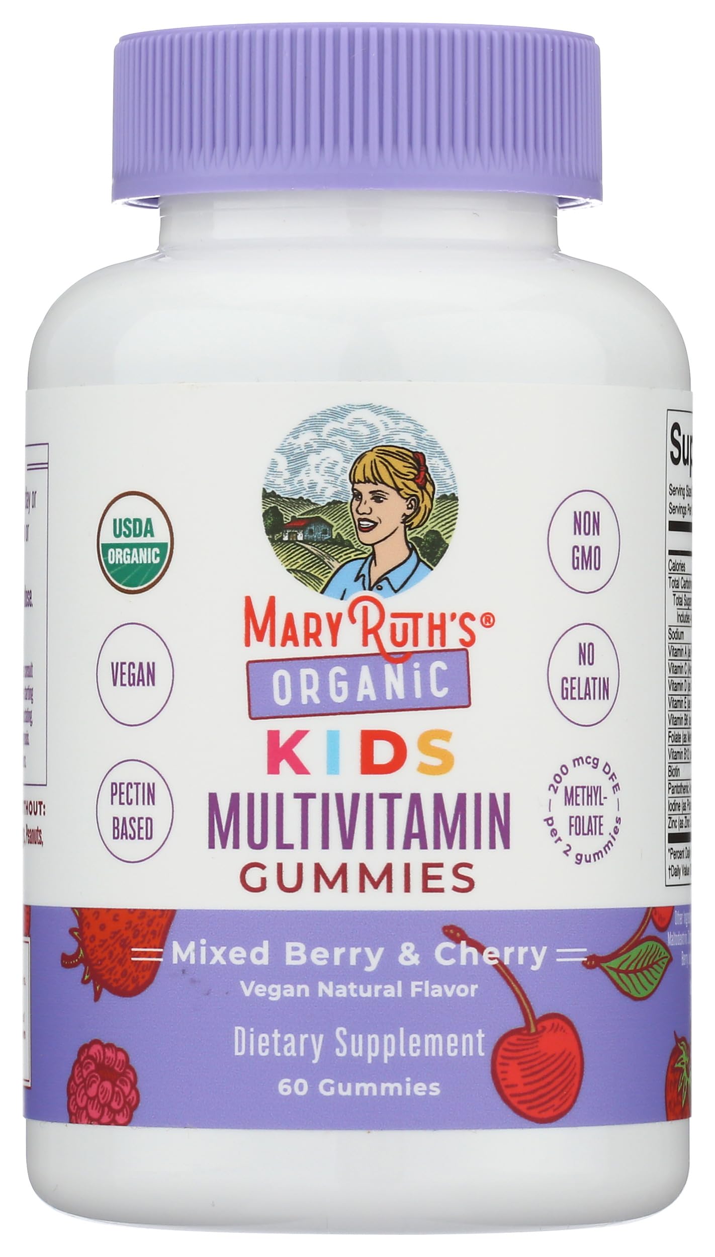 MaryRuth's étiquette végan, option sans produits animaux.