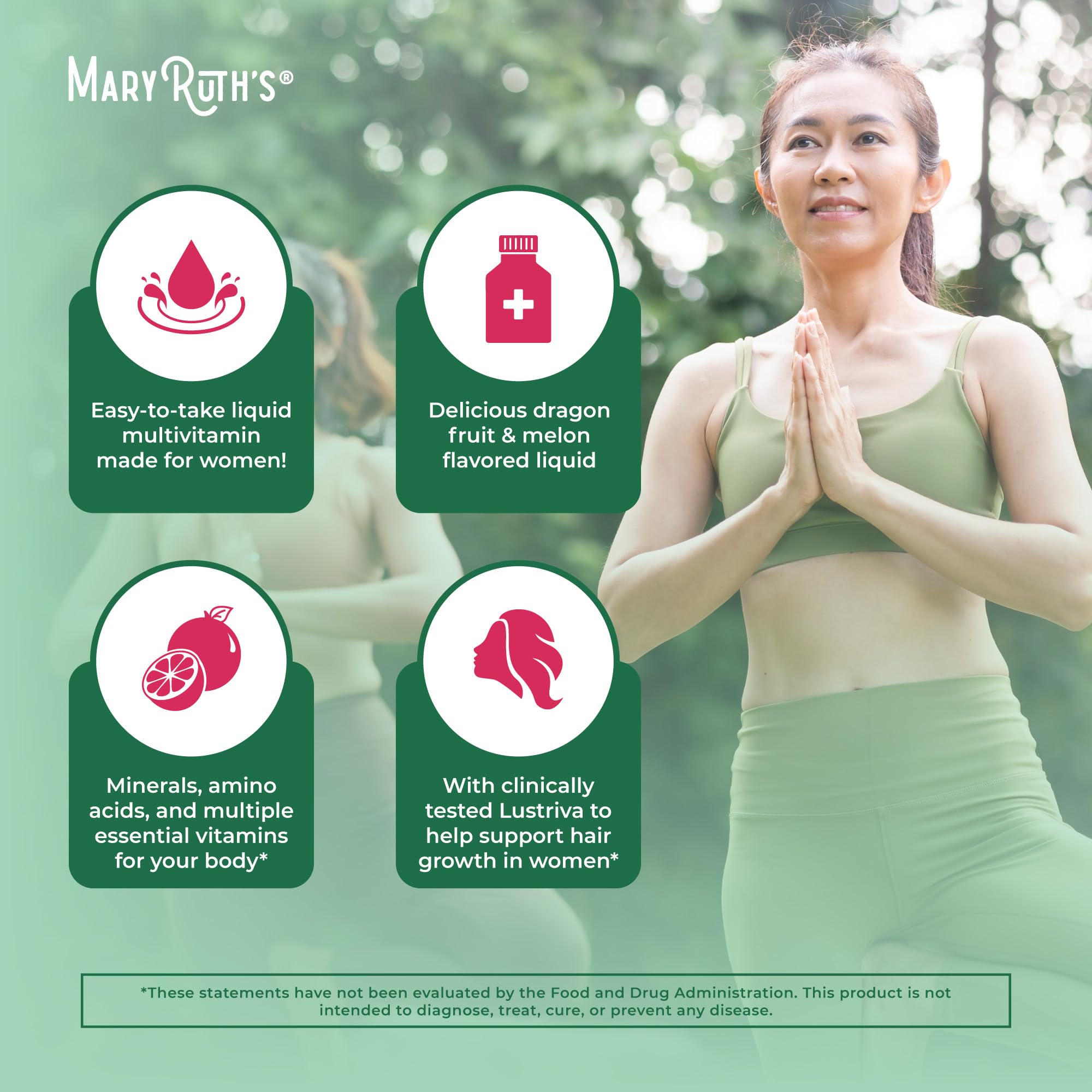 MARYRUTH'S liquide multivitamin végan sans lactose et sans gluten