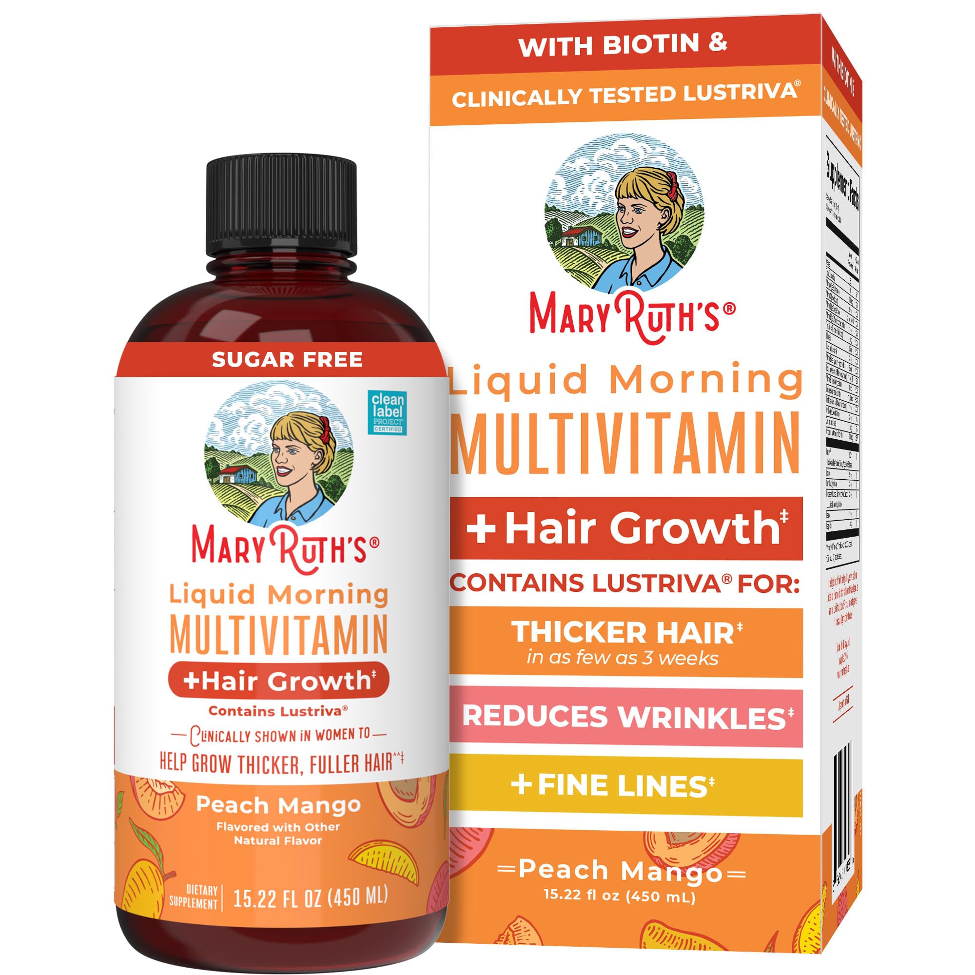 MARYRUTH'S Lustriva: bouteille prête à l'emploi pour cheveux, ongles et peau.