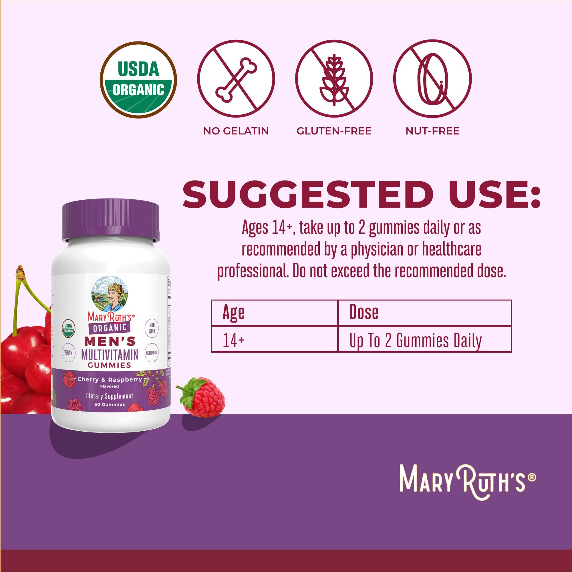 Gommes MaryRuth's framboise - texture agréable et goût délicieux