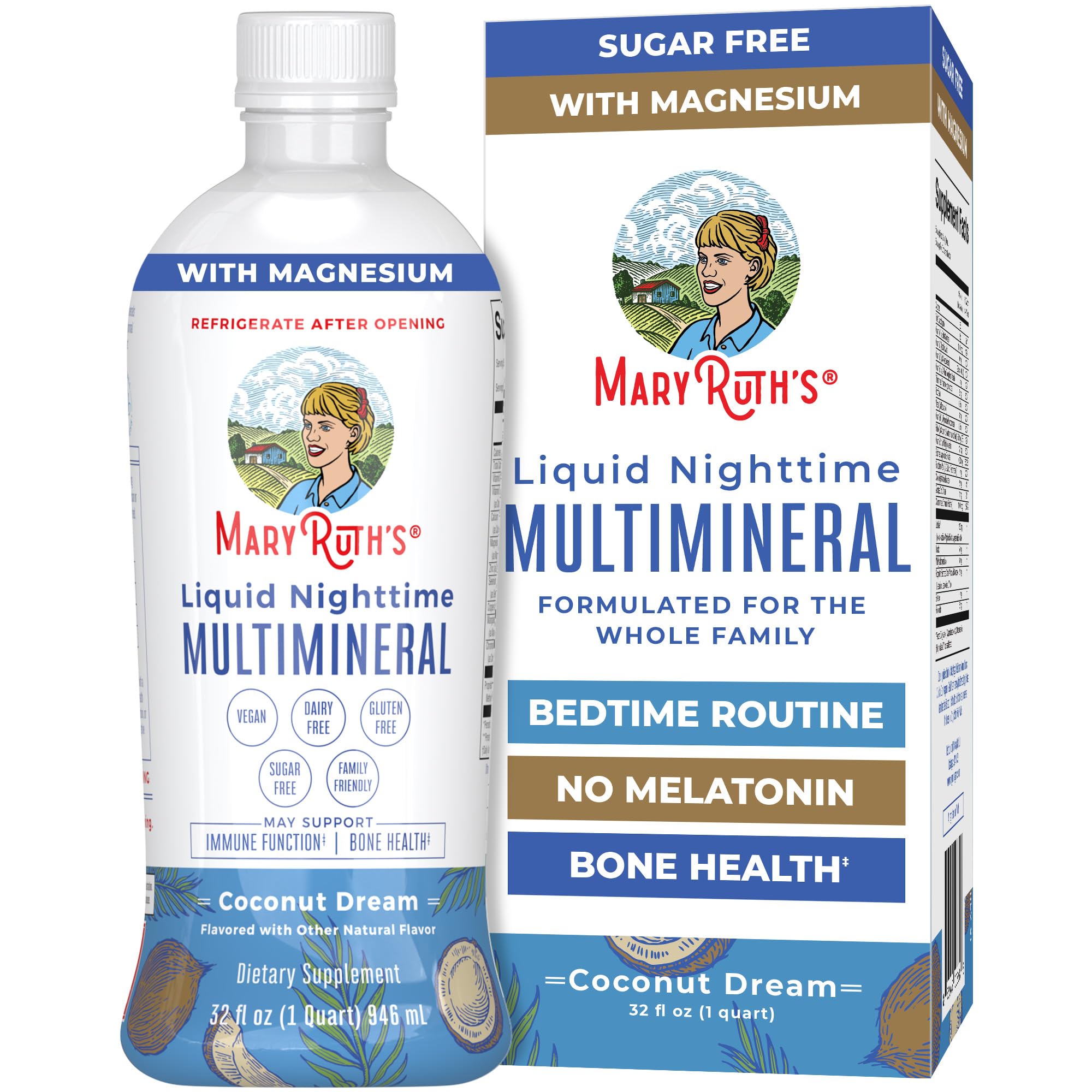 MaryRuth's Multimineral nocturne en bouteille, prise facile avant le coucher.