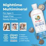 MaryRuth's Multimineral nocturne, étiquette lisible et saveurs sans sucre.