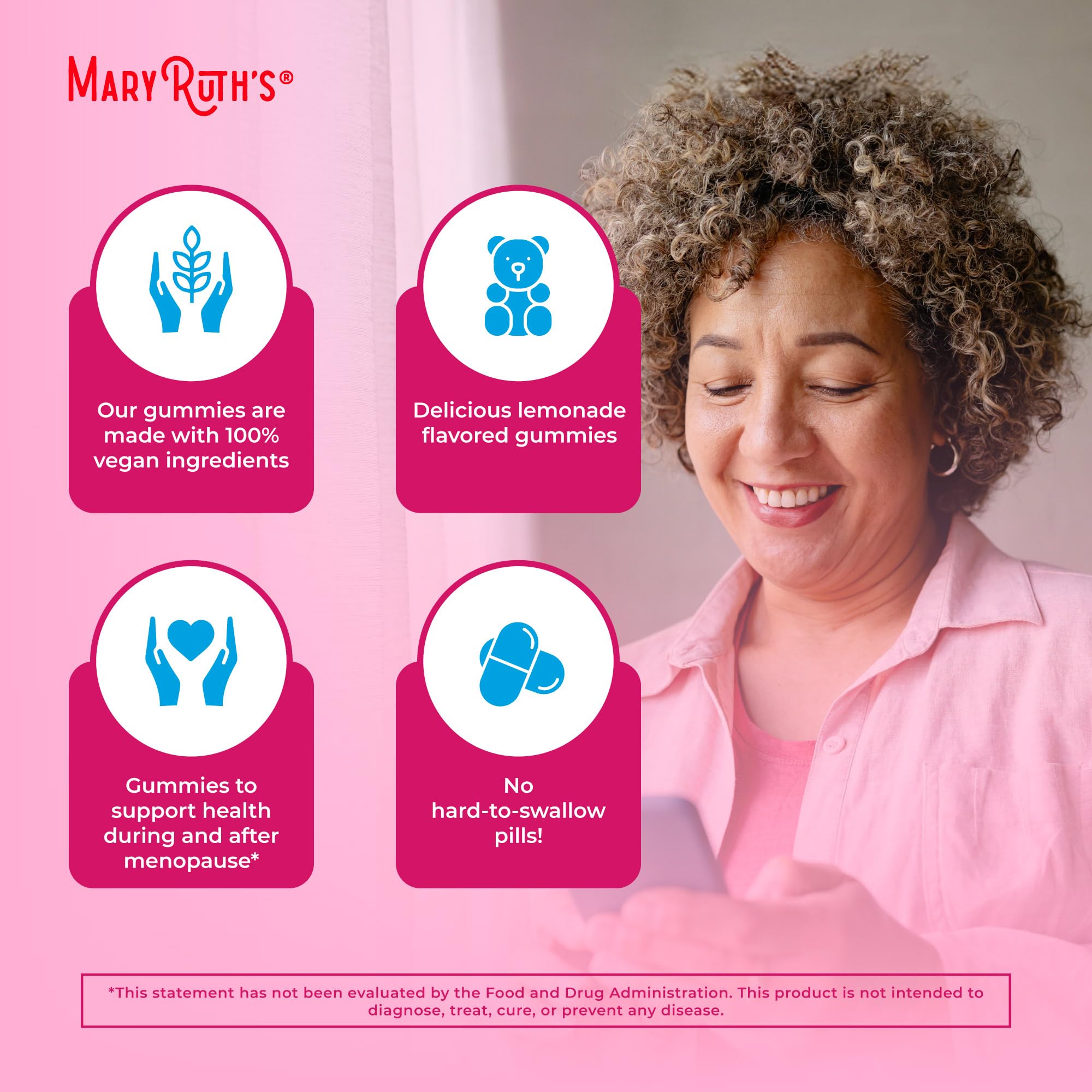 Baies Vitex et éléments végétaux présents dans MaryRuth's 40+.