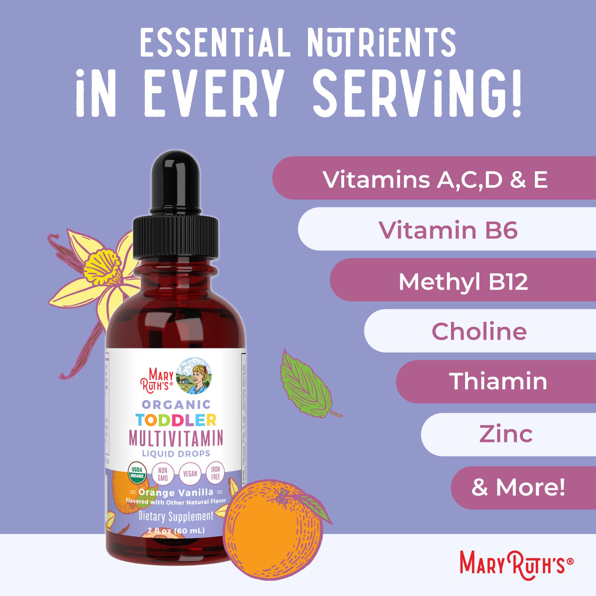 MaryRuth's non-OGM multivitamine pour tout-petits.