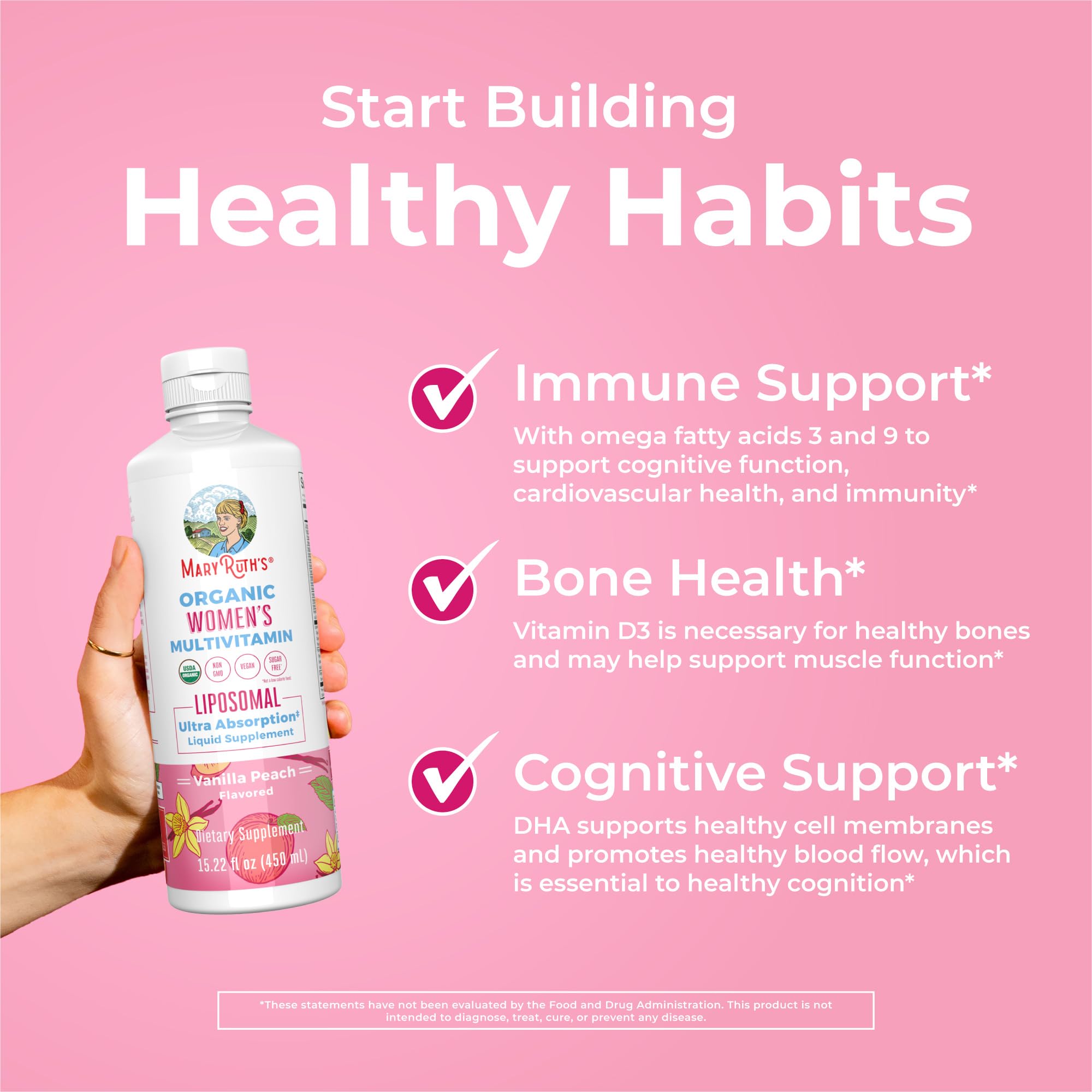 Complexe B et méthylfolate MaryRuth's, soutien potentiel du métabolisme et de la peau