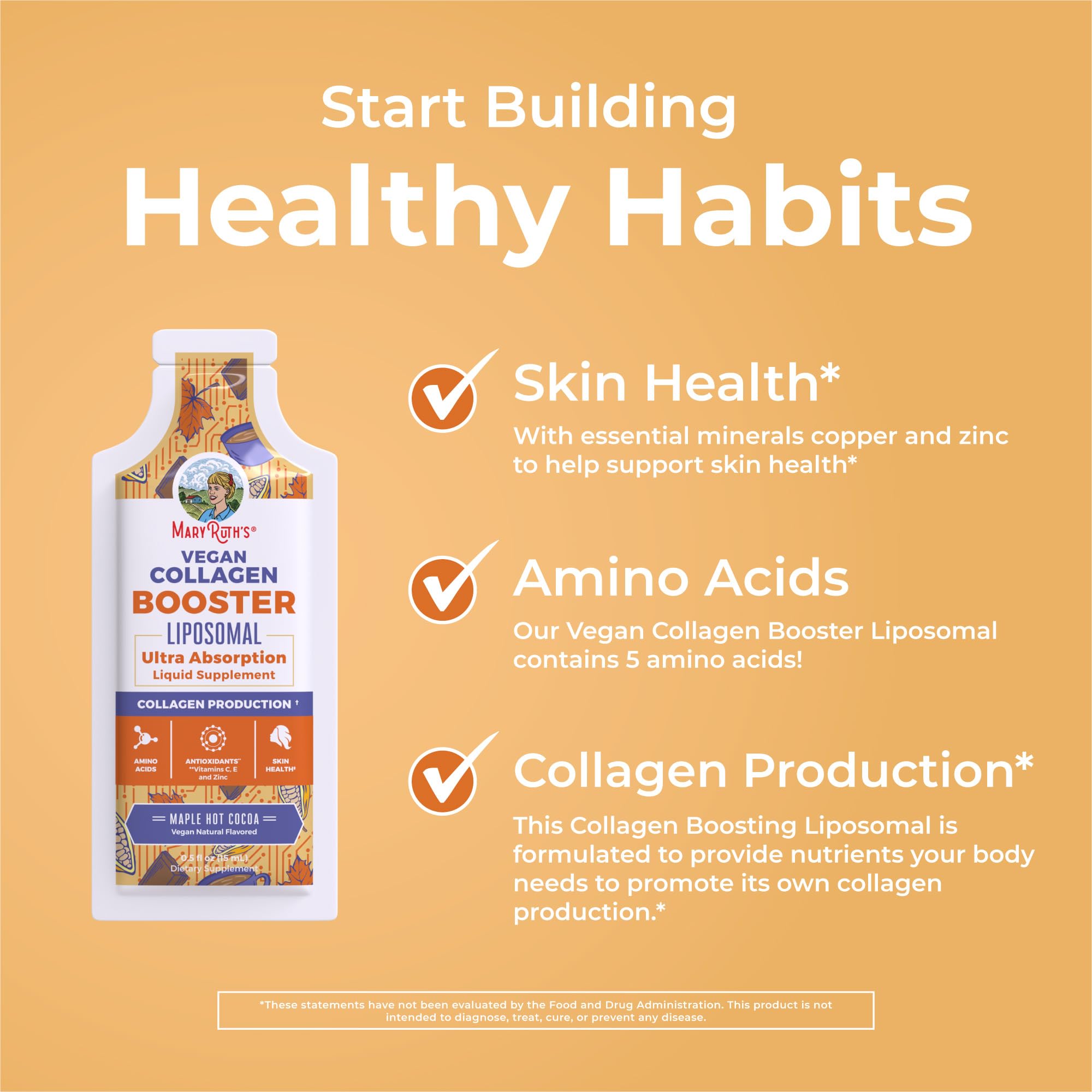 MaryRuth's Organics Booster Liposomal – Silice, soutien peau, cheveux et ongles.