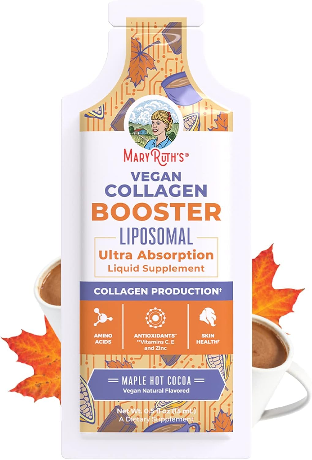MaryRuth's Organics Booster Liposomal – Zinc, nutrition peau et articulation potentielle.