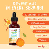 Flacon compact MaryRuth's Organics – vitamine C bébé, parfait en voyage