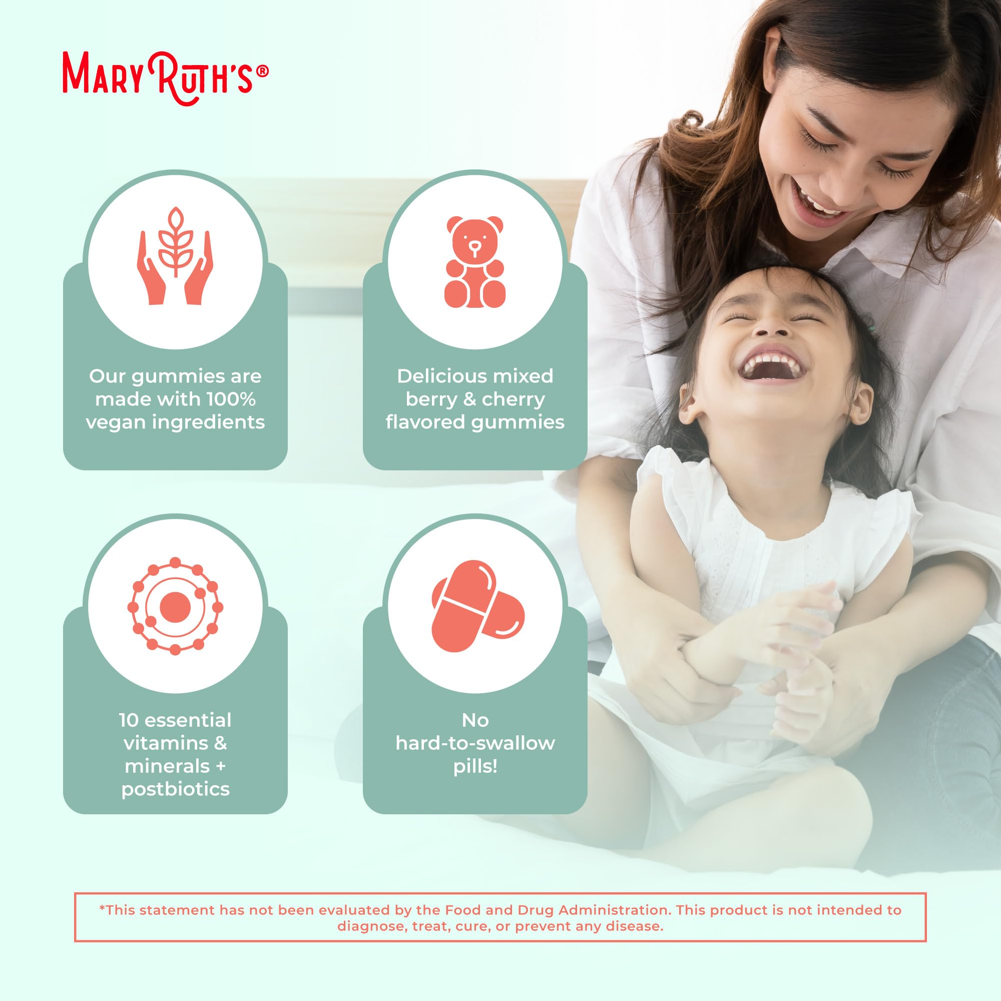 Vitamine D3 dans MaryRuth's Organics, soutien potentiel des os et des dents.