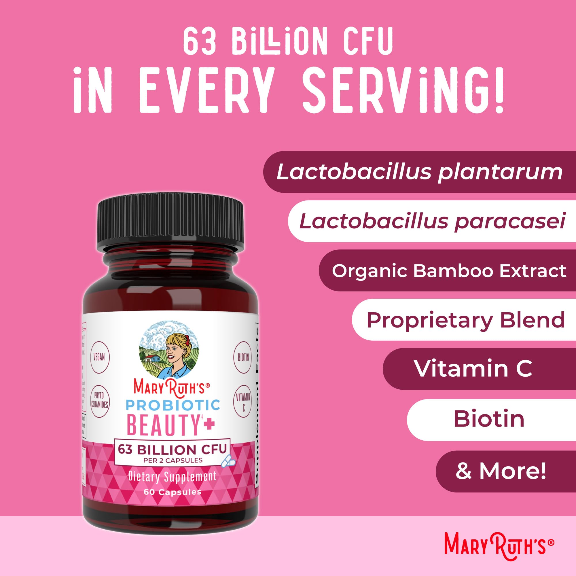 Biotine et nutriments essentiels soutenant les cheveux et la peau.