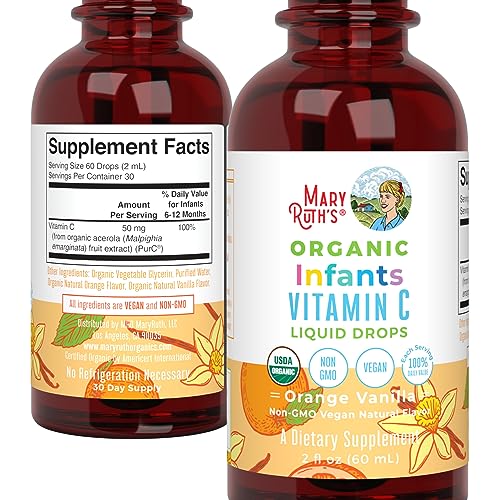 Utilisation quotidienne avec lait ou nourriture – gouttes MaryRuth's Organics