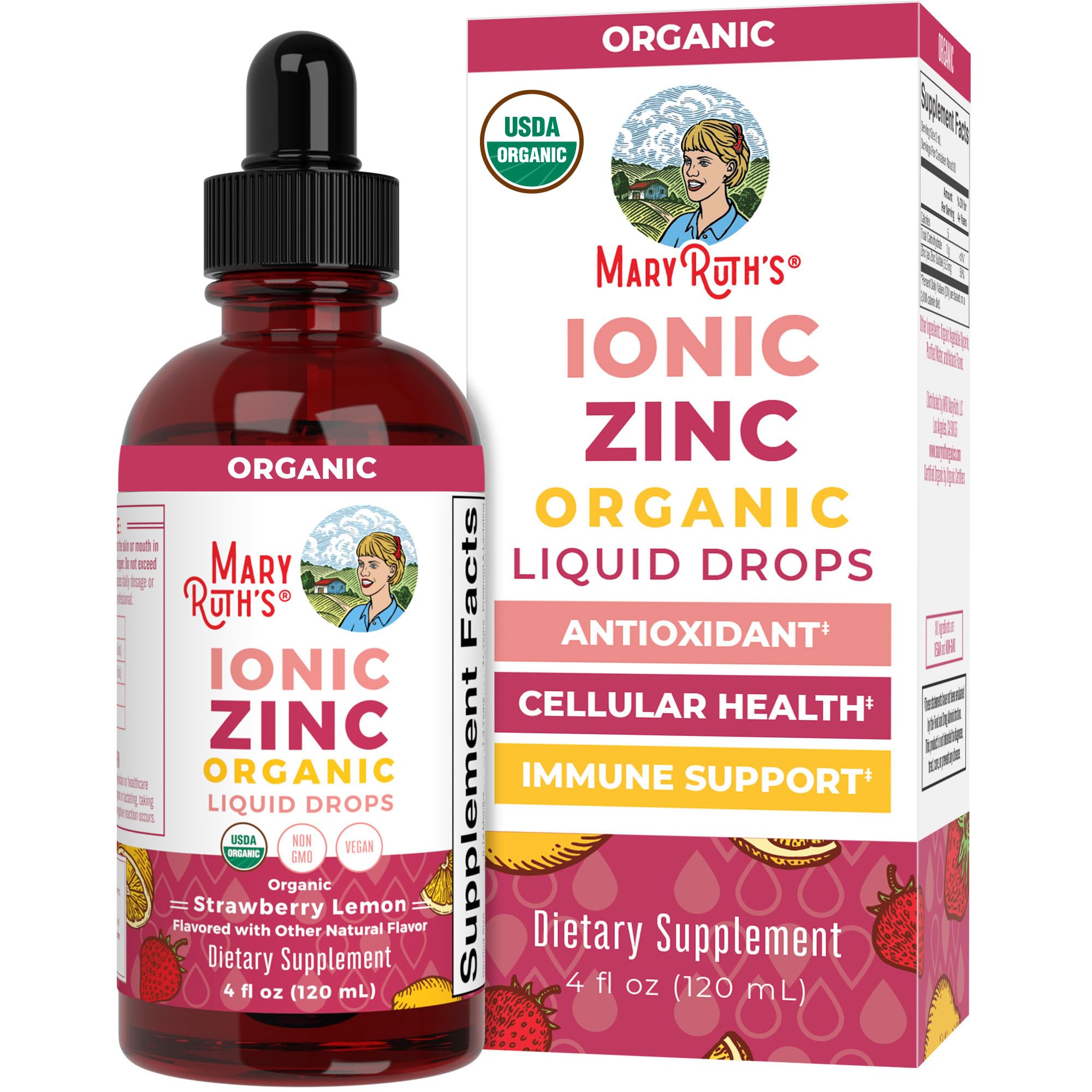MaryRUTH'S Zinc Ionique – bouteille facile à utiliser au quotidien.