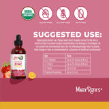 MaryRUTH'S Zinc Ionique – étiquette claire et informations essentielles.