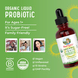 MaryRuth's Probiotique Liquide étiquette clean-label et certification vegan