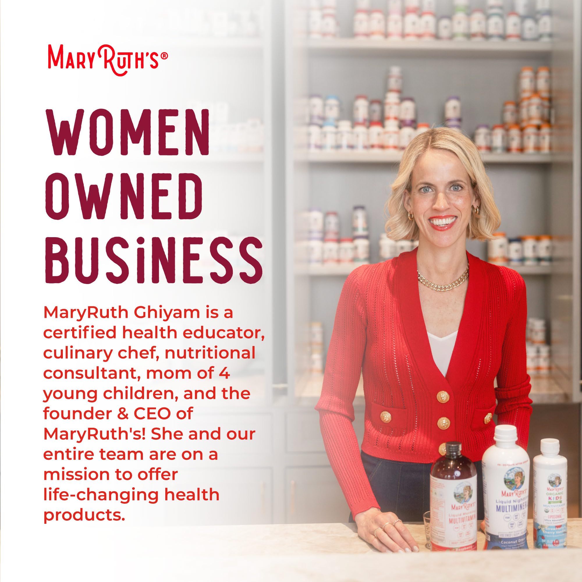 Sans lactose et gluten MaryRuth's, adaptée à diverses préférences alimentaires.