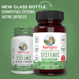 MaryRuth's Serrapeptase: bouteille-verre-eau, prise à jeun avant repas.