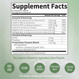 MaryRuth's Serrapeptase: ingredients-cofacteurs, vitamines et minéraux complémentaires.