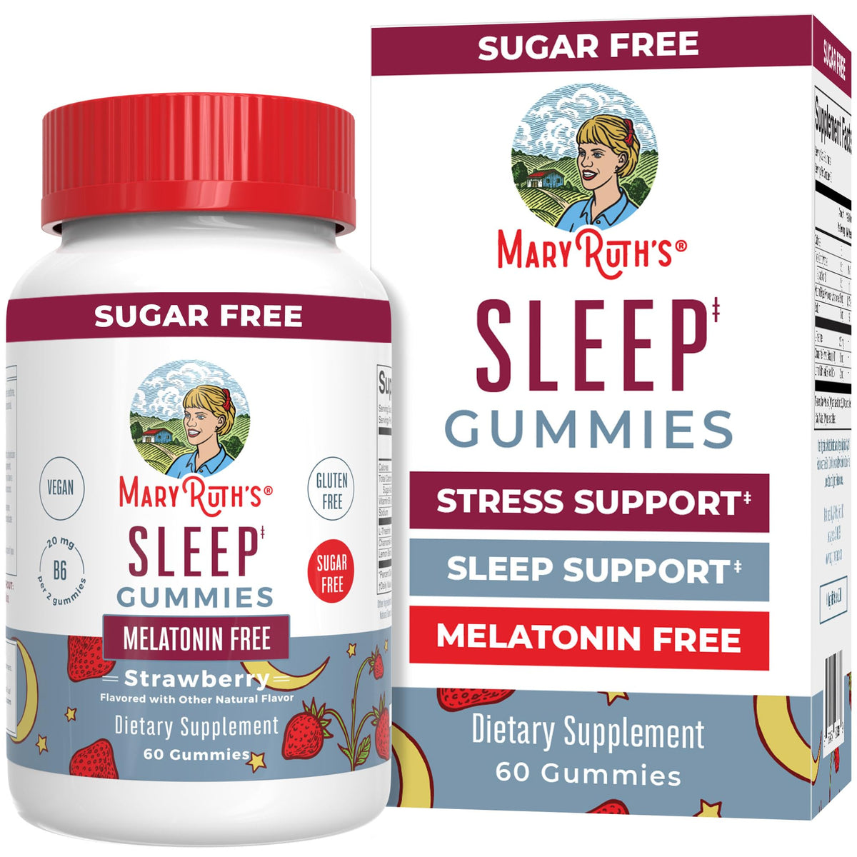 MaryRuth's Sleep Gummies – emballage clair facilitant l'utilisation nocturne