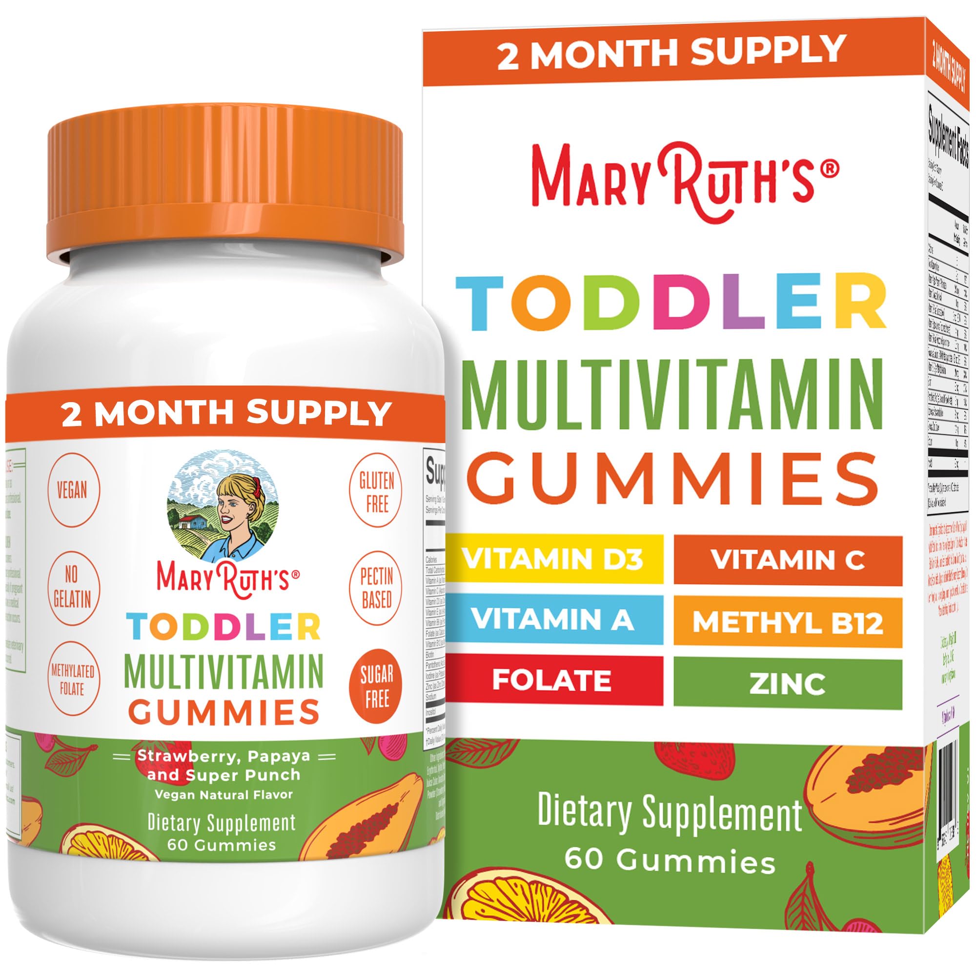 Gomme MaryRuth's pour tout-petit dans une bouteille, dose quotidienne pratique pour soutenir l'immunité.
