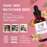 MaryRuth's-vegan-sans-allergenes-bebe-gouttes: formulation adaptée pour régimes vegan.