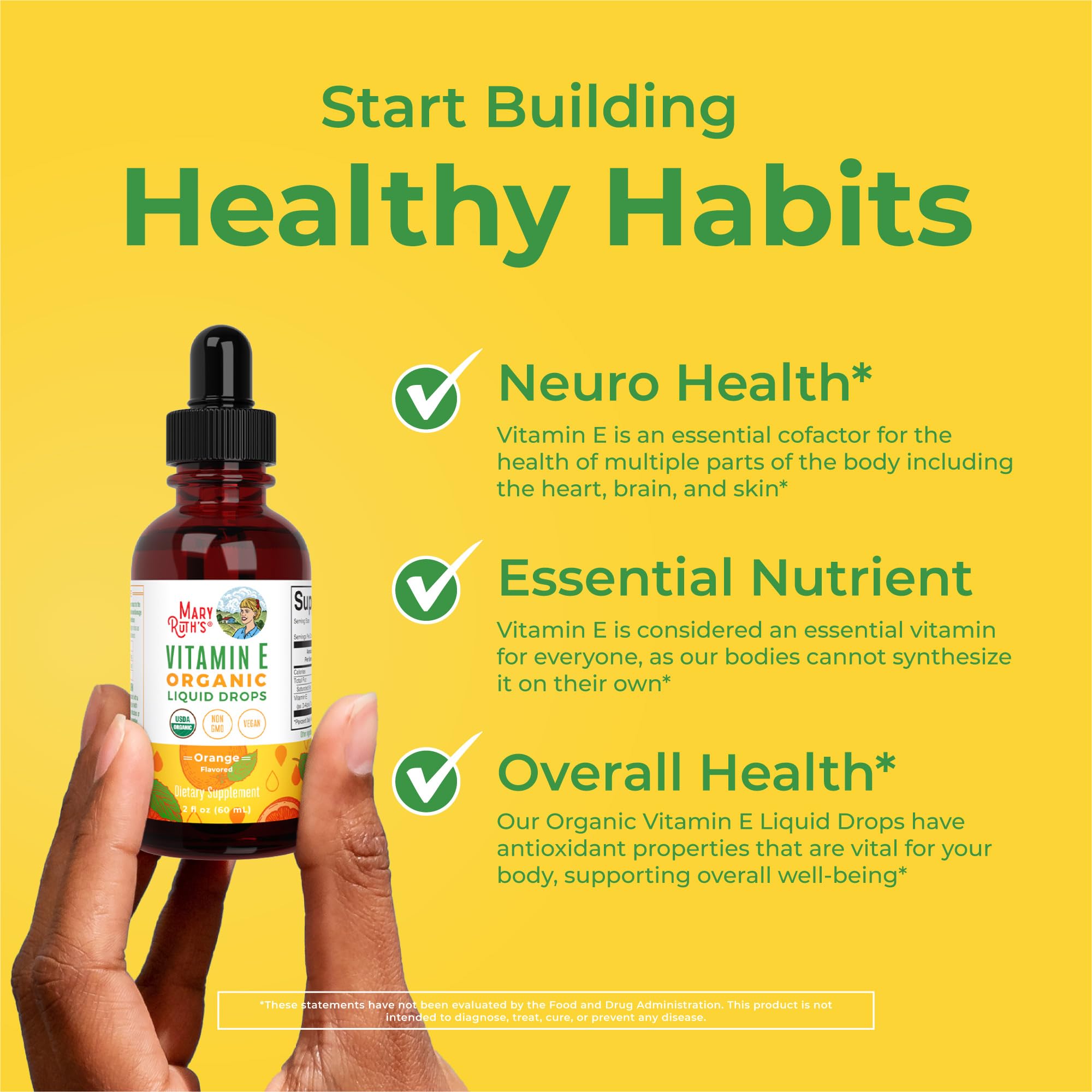 MARYRUTH'S vitamine E arôme orange: goût agréable en routine quotidienne.