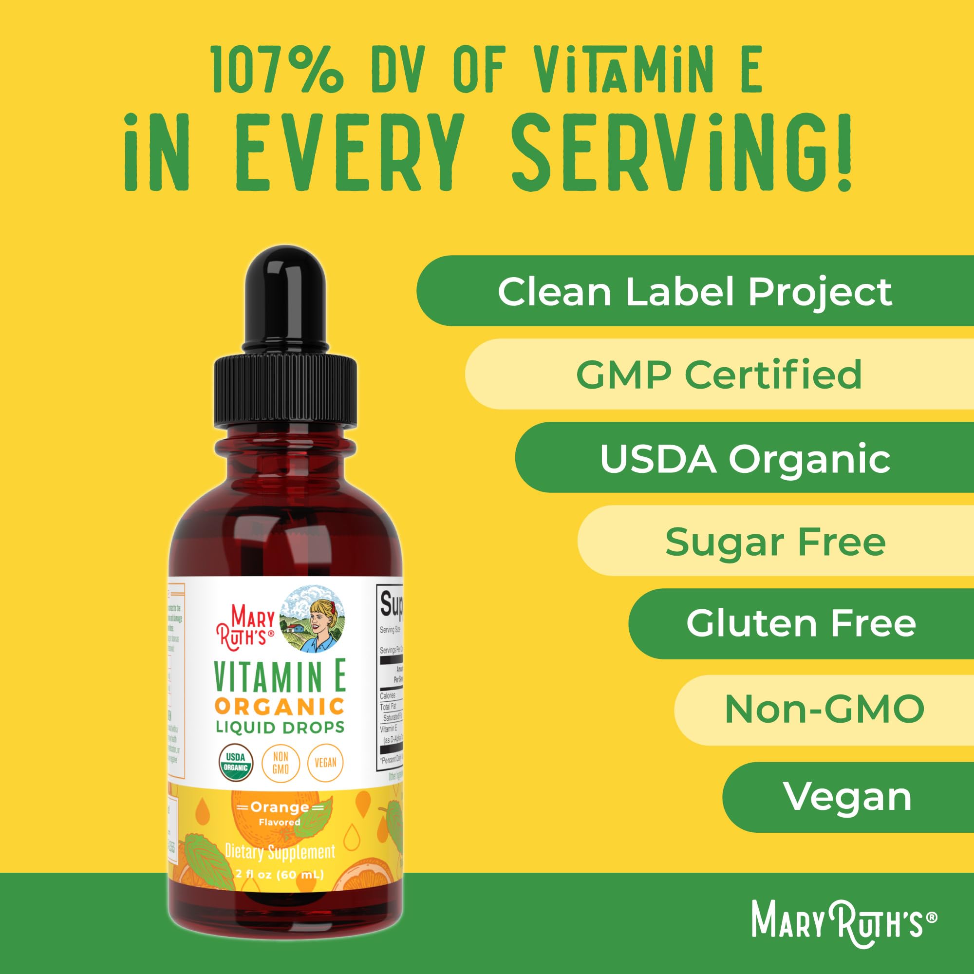 MARYRUTH'S vitamine E formule-vegan: adaptée à divers régimes.
