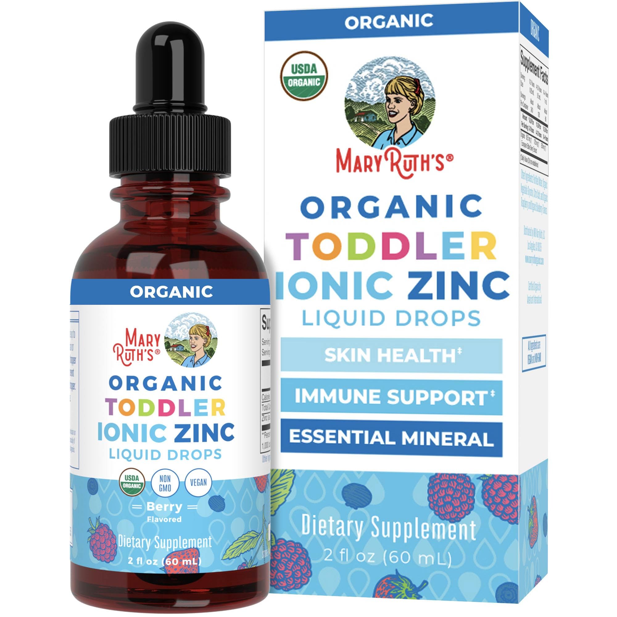 MaryRuth's Zinc liquide tout-petits – bouteille pratique pour le quotidien
