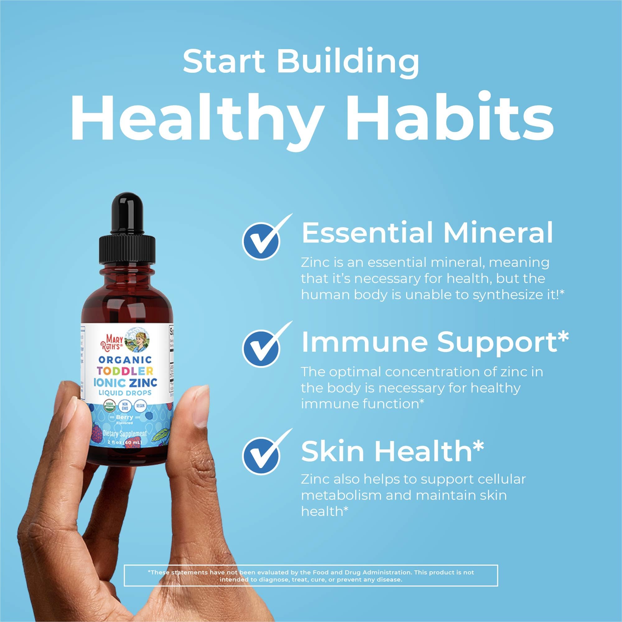 MaryRuth's Zinc liquide – ingrédients bio et naturel