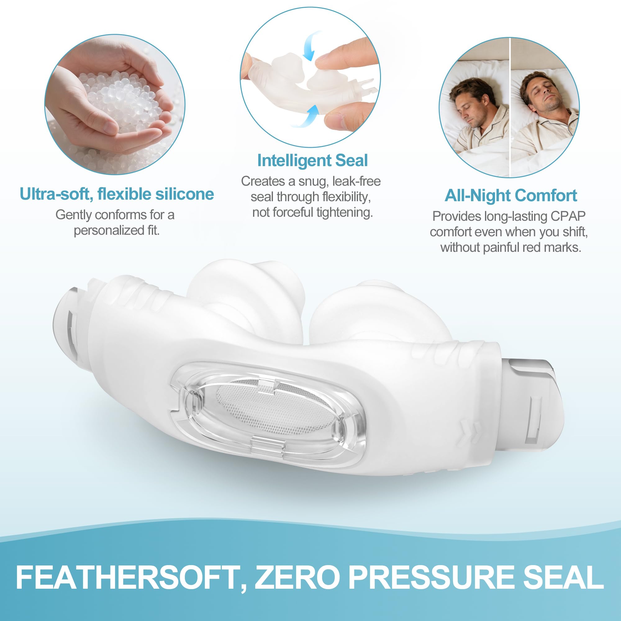 Masktouch AirFit P30i: composants durables et faciles à nettoyer pour une longue utilisation.