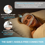 Masktouch AirFit P30i: mesh anti-bruit diffuse le flux d'air pour un sommeil plus calme.