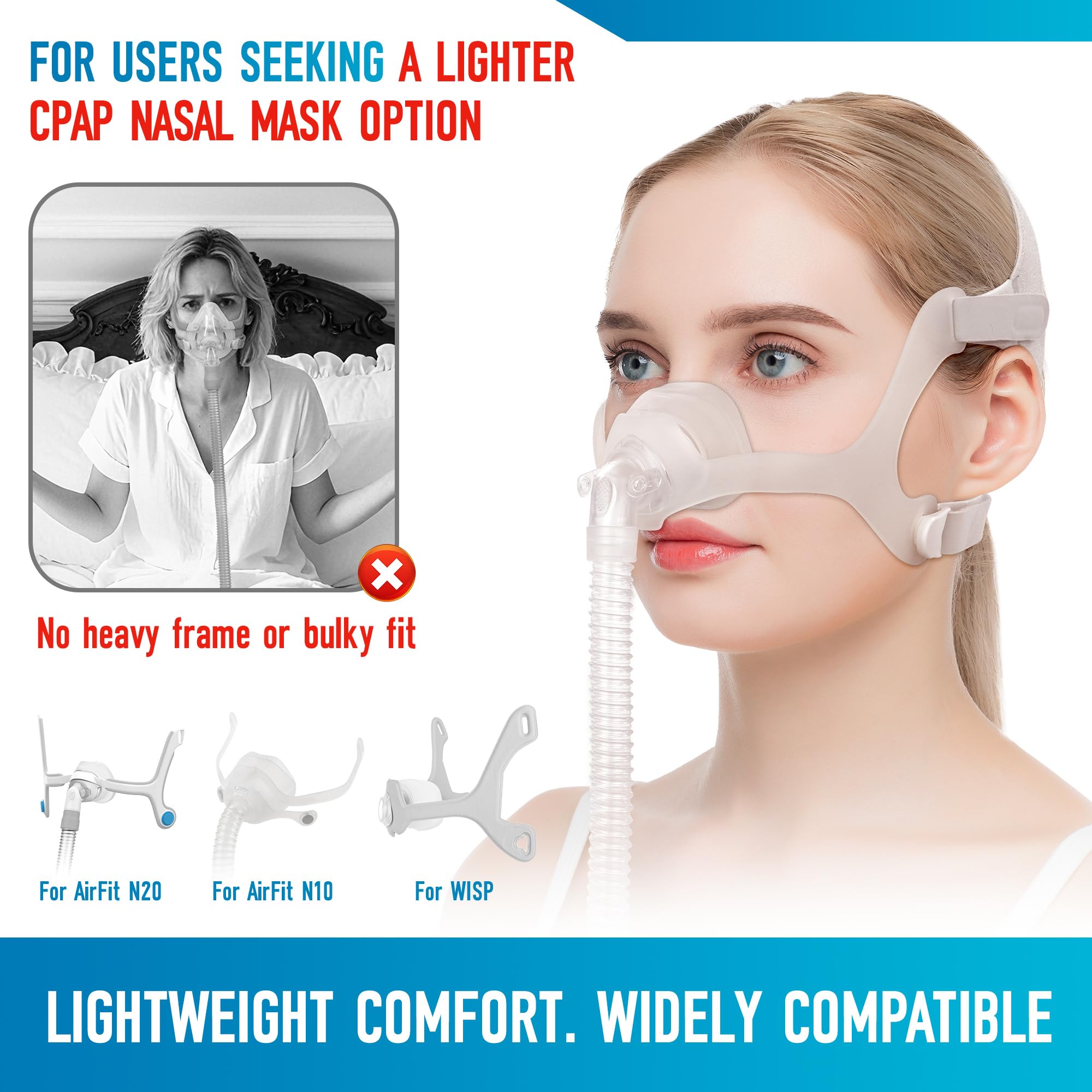 Masktouch coussin contour pour Airfit N20 assure une étanchéité supérieure et confort.
