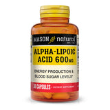 Mason Natural Acide alpha-lipoïque 600 mg – bouteille prête à l’emploi pour usage quotidien.