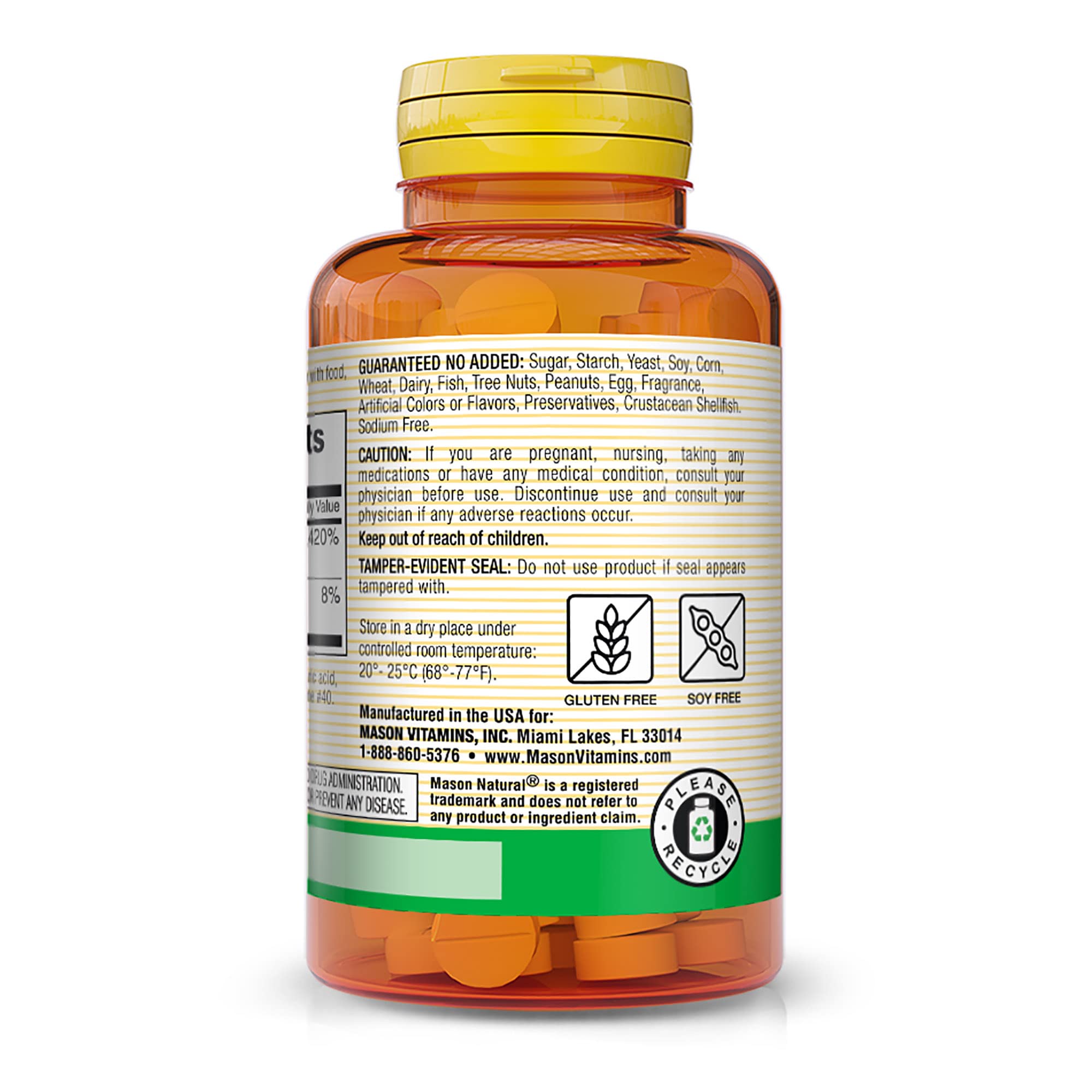 Mason Natural B12 250 mcg – emballage: présentation compacte pour routine simple.